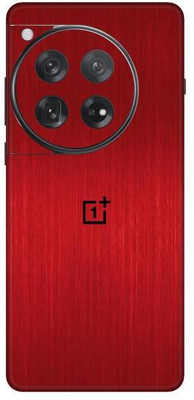 Vcare GadGets Dark Red Brushed OnePlus 12 5G With Logo Mobile Skin(Dark Red Brushed)