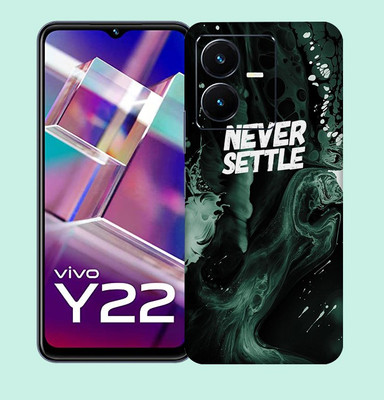 Gizmo Wraps Vivo Y22 Mobile Skin(Multicolor Never Settle Typography)