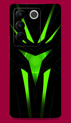 SkinoMania Vivo V27 Pro 5G Mobile Skin(Multicolor Black Green Abstract)