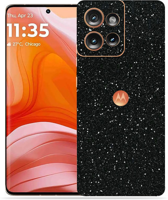OggyBaba Moto Edge 50 Mobile Skin(Black Gliter)