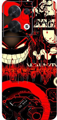 BUGGU Oppo Reno 8 5G Mobile Skin(Red Grafffiti Skin With High Matte Finish.)