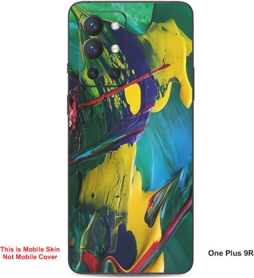 VYBE The Smart Choice One Plus 9R Art Embossed Mobile Skin(Lightning Yellow A6)