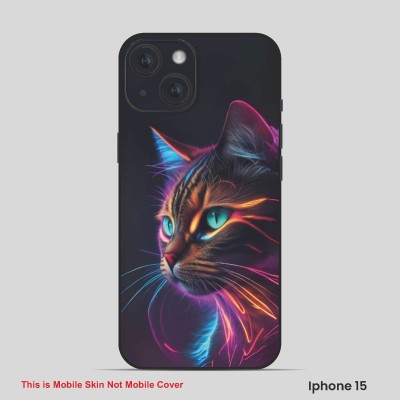 VYBE The Smart Choice iPhone 15 Cat Embossed Mobile Skin(Congo Brown 7)