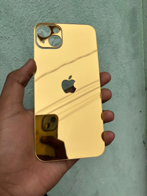 TWUAOP I PHONE 14 ACRYLIC MIRROR BACK PANNEL APPLE Mobile Skin(Gold)