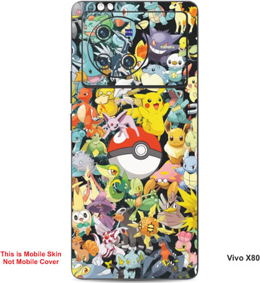 VYBE The Smart Choice Vivo X80 Pokemon Embossed Mobile Skin(Sun Yellow Multi B12)