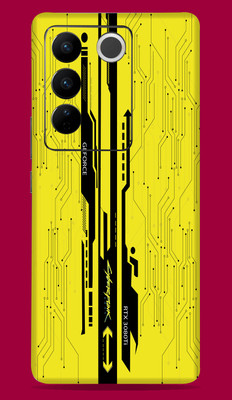 SkinoMania Vivo V27 Pro 5G Mobile Skin(Yellow-CyberPunk)