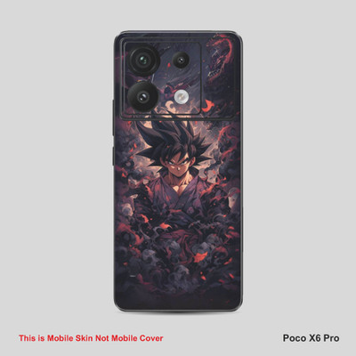 VYBE The Smart Choice Poco X6 Pro Goku Mobile Skin Mobile Skin(Vampire Grey A16)