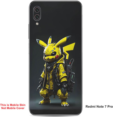 VYBE The Smart Choice Redmi Note 7 Pro Pikachu Embossed Mobile Skin(Bird Yellow A1)