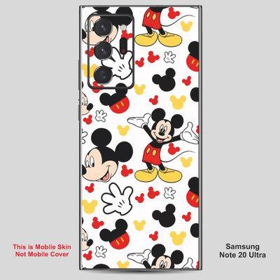 VYBE The Smart Choice Samsung Note 20 Ultra Mickey Mouse Embossed Mobile Skin(Milk White, Black 4)