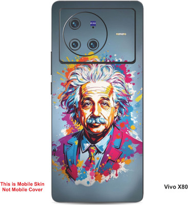 VYBE The Smart Choice Vivo X80 Art Embossed Mobile Skin(Cadet Grey 14)