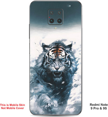 VYBE The Smart Choice Redmi Note 9S Tiger Embossed Mobile Skin(Titan White 17)