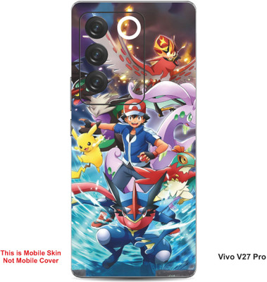 VYBE The Smart Choice Vivo V27 Pro Pokemon Embossed Mobile Skin(MultiColour B5)