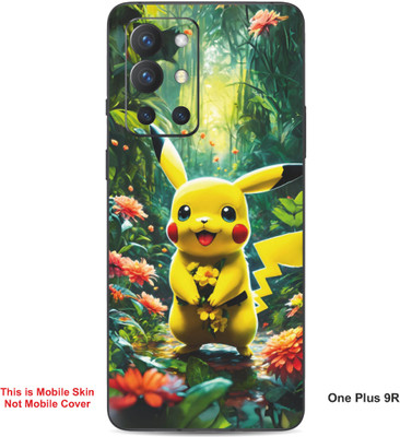 VYBE The Smart Choice One Plus 9R Pikachu Embossed Mobile Skin(Light Tan 21)