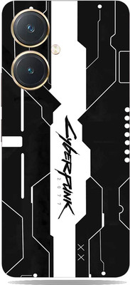 SkinoMania Vivo y27 Mobile Skin(-Simple-Black-Cyber B&W Mobile Skin)