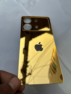 TWUAOP POCO X6 NEO (5G) MIRROR BACK PANNEL ACRYLIC SHEET Mobile Skin(Gold)