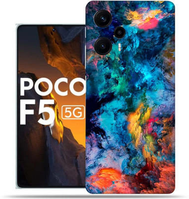 Satisfactory Xiaomi Poco F5 5g, Color Cloud, OggyBaba Mobile Skin(Multicolor Mobile Skin With Cleaning Wipe)