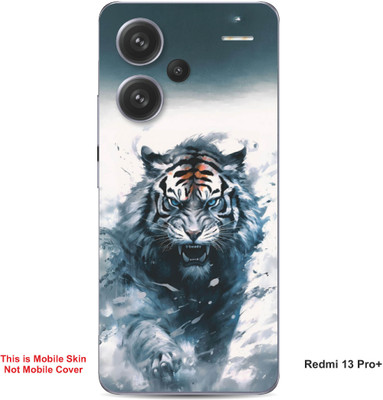 VYBE The Smart Choice Redmi 13 Pro Plus Tiger Embossed Mobile Skin(Titan White 9)