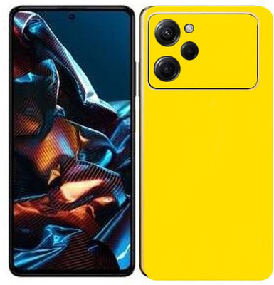 TJ CREATION poco x5 pro 5g Mobile Skin(Ultra Super Yellow Matte Skin With High Matte Finish.)