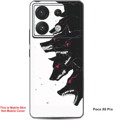VYBE The Smart Choice Poco X6 Pro Wolf Embossed Mobile Skin(Ceramic White 2)