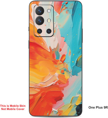 VYBE The Smart Choice One Plus 9R Art Embossed Mobile Skin(Gunmetal A6)