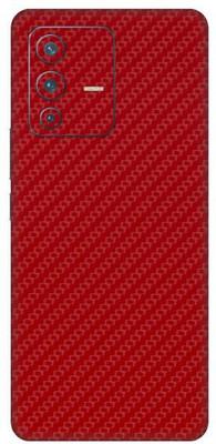 Vcare GadGets Fiber Carbon Red vivo V23 Pro 5G Mobile Skin(Fiber Carbon Red)