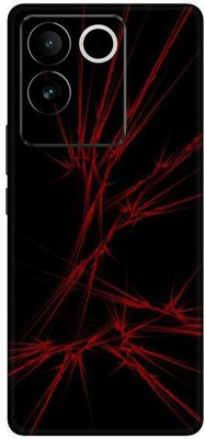 Vcare GadGets Black Red Waves Vivo T2 Pro 5G Mobile Skin(Multicolor)