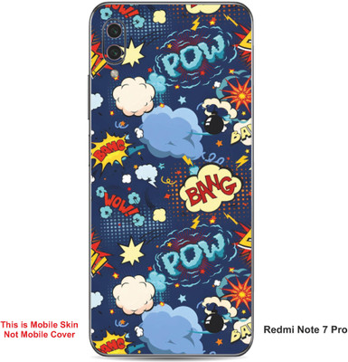 VYBE The Smart Choice Redmi Note 7 Pro Pow Embossed Mobile Skin(Glacier Blue A1)