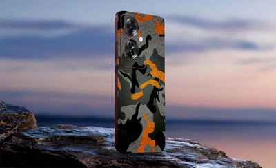 BUGGU OPPO F25 Pro 5G Mobile Skin(black and orange)