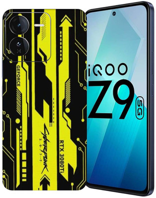 OggyBaba OggyBaba Vivo iqoo Z9 5g Mobile Skin(Cyberpunk Yellow Black)