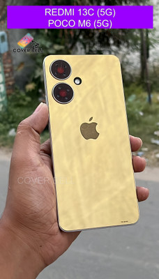 coverbell REDMI 13C 5G, POCO M6 5G, GOLD APPLE Mobile Skin(Gold)