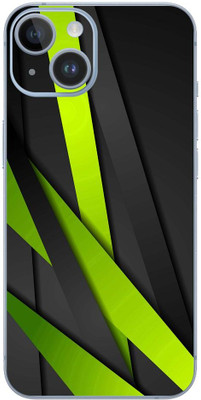 FCS iPhone 14 Plus Printed Back skin Mobile Skin(Green Texture Skin)