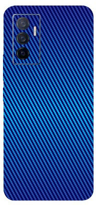 AsSkin Vivo Y75 4G, vivo y75 4g Mobile Skin(Ultra Super Blue Carbon Fiber With High Gloss Finish).)
