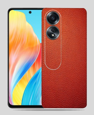 SkinoMania Oppo A58 Mobile Skin(Red-Leather Mobile Skin)