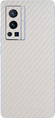 TJ CREATION Vivo X70 Pro, vivo x70 pro Mobile Skin(Ultra Super White Carbon Fiber Skin With High Matte Finish., Mobile Skin (Back+Side+Camera))