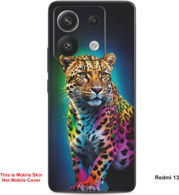VYBE The Smart Choice Redmi 13 Leopard Embossed Mobile Skin(Dirty Blue 10)