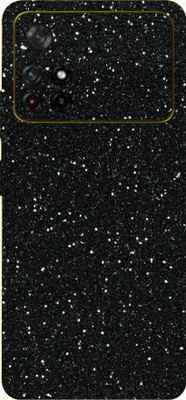 TJ CREATION Poco M4 Pro (5G ) Mobile Skin(Ultra Super Black Glitter Skin With High Matte Finish.)