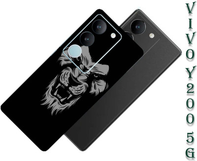 TJ CREATION Vivo Y200 5g, vivo y200 5g, VIVO Y200 5G Mobile Skin(Ultra Super Black Loin Skin With High Matte Finish.)