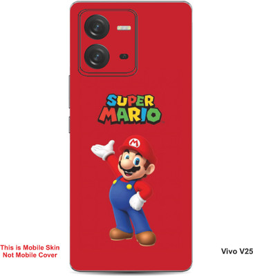VYBE The Smart Choice Vivo V25 Super Mario Embossed Mobile Skin(Engine Red B3)