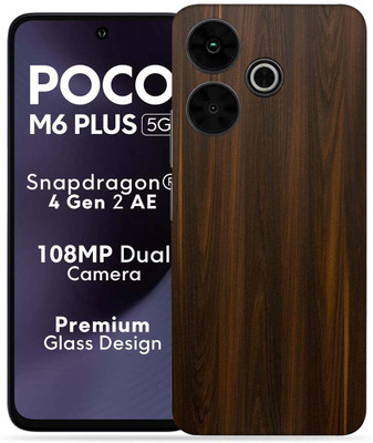 OggyBaba OggyBaba Poco M6 Plus 5g Mobile Skin(Mahogany-Wood)