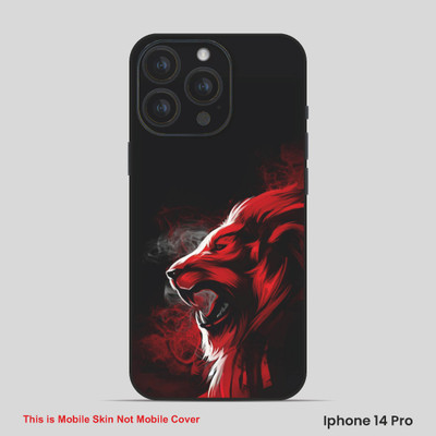 VYBE The Smart Choice iPhone 14 Pro Lion Embossed Mobile Skin(Crater Red 6)