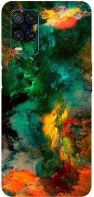 LAMHA Oppo A54 Mobile Skin(Ultra Super Multicolor Clouds Skin With High Matte Finish.)