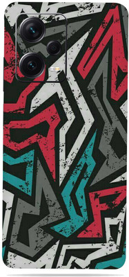 SkinoMania Redmi 12 pro plus 5g Mobile Skin(Multicolor Abstract-Mad-Angle)