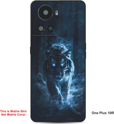 VYBE The Smart Choice One Plus 10R Tiger Embossed Mobile Skin(Blue & Black 30)
