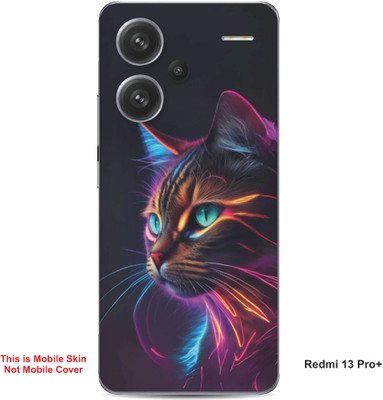 VYBE The Smart Choice Redmi 13 Pro Plus Cat Embossed Mobile Skin(Glacial Blue Ice 9)