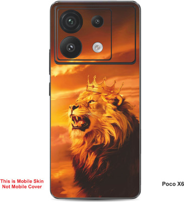 VYBE The Smart Choice Poco X6 Wolf Embossed Mobile Skin(Carbon Grey 1)