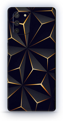 TJ CREATION Samsung Galaxy S10 Lite Mobile Skin(Ultra Super Black Abstract Shape Skin With High Matte Finish., Mobile Skin (Back+Side+Camera))
