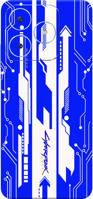 SkinoMania Realme Narzo N63 5G Mobile Skin(Blue Cyberpunk Multicolor Mobile Skin)
