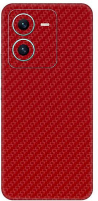 Vcare GadGets V25 5G Mobile Skin(Fiber Carbon Red)