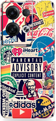 SkinoMania Oppo Reno 8 Pro 5G Mobile Skin(Multicolor Logistic Brands)