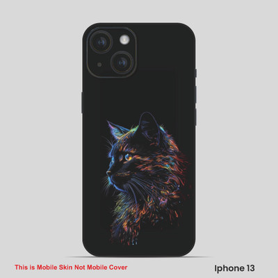 VYBE The Smart Choice iPhone 13 Cat Embossed Mobile Skin(Deep Coffee 3)
